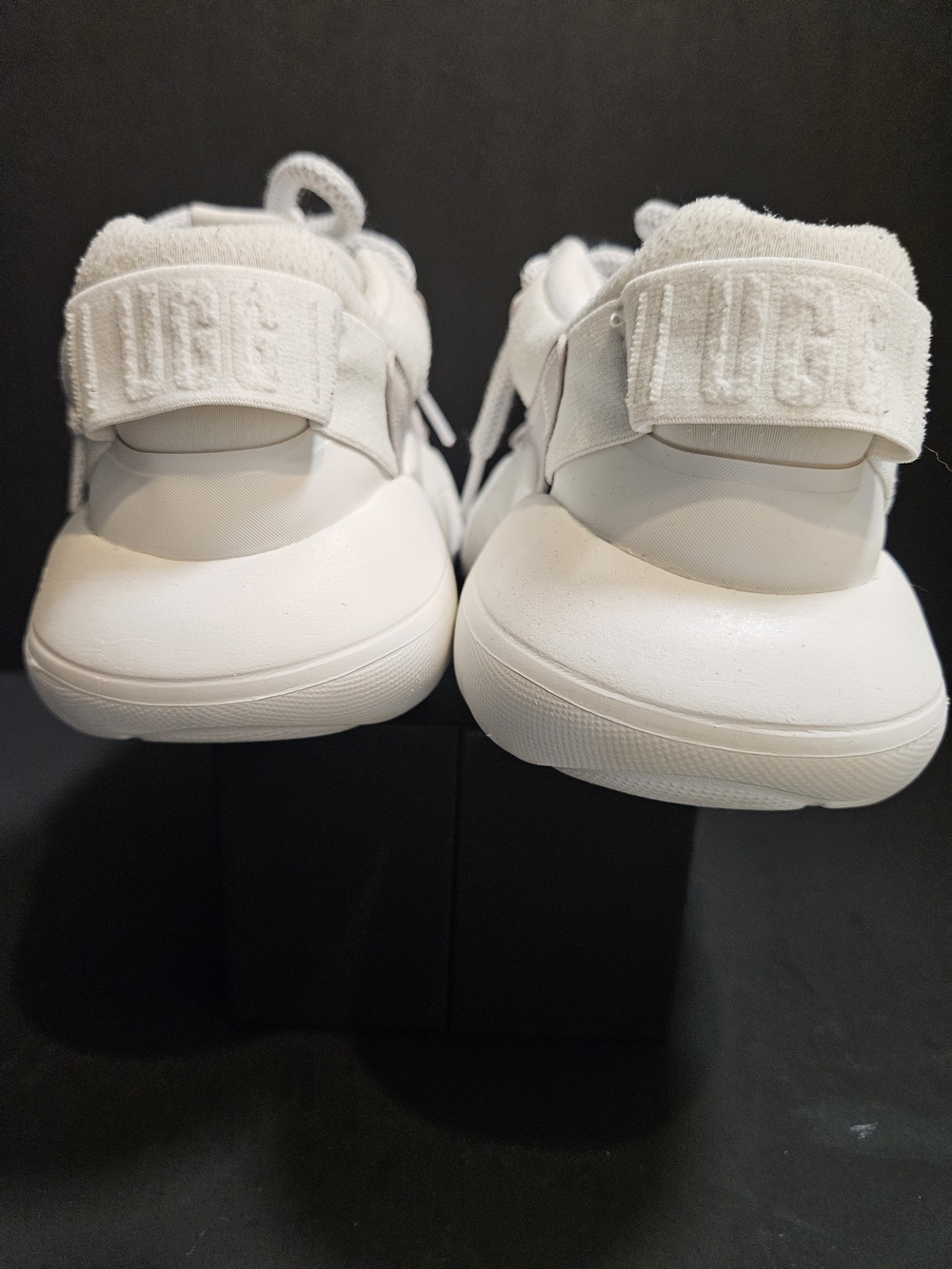 UGG LA Cloud Lace Sneakers Women's Lightweight Platform Shoes White Grey Sz 7 - Picture 4 of 17